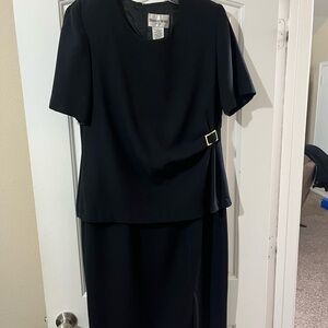 VINTAGE: Danny & Nicole Black Dress with Gold Accent